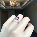 新做的戒指，尚美款红宝戒指