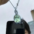 薄荷绿色碧玺吊坠