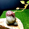 秦紫玉——【纳福貔貅】精选大块紫绿分明原料雕刻