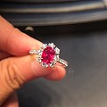 【卡禄珠宝】1.22克拉 缅甸产地 鸽血红宝石戒指