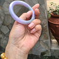出一个自珍的种水紫罗兰粉紫粗圆条手鐲