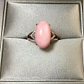 台湾粉珊瑚戒指💍18k金镶嵌，品相完美