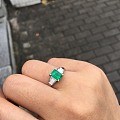 1.14克拉哥伦比亚祖母绿戒指，颜色浓郁的精品