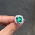 【卡禄珠宝】2.93ct 哥伦比亚祖母绿戒指，GRS无油、vivid gre...