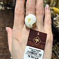 俄罗斯🇷🇺代购的紫金镶嵌白蜜蜡戒指💍