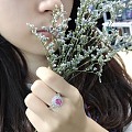 粉色蓝宝石戒指超漂亮