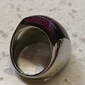 紫色石英猫眼石戒指