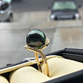 孔雀绿戒指 11-12mm。正圆无暇
18k金镶嵌钻石💎  ​​​