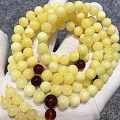 8+白花蜜108佛珠：蜡质浓郁，品相极好！