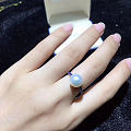 澳白南洋白珠戒指 9-10mm. 无瑕 强光
18k金蓝宝石  气质优雅