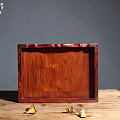 大红酸枝独板古典珠宝首饰盒收纳箱对纹官皮箱中式红木