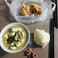 排骨豆腐汤和馒头