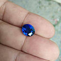 一颗刚切出来的泰国天然无烧蓝宝石，给大家欣赏，3.8克拉