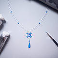 蓝宝石与珍珠搭配的项链设计
珠宝设计手绘水彩项链临摹素材图 ​​​