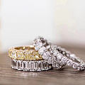 今年流行的各种叠戴异形钻石戒指