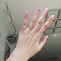 自己做的指甲和我的小雪花戒指