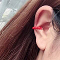 14k包金配件做的 没耳洞的姑娘可以用这种磁吸扣