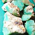 澳洲昆士蘭綠玉髓marlborough chrysoprase 原石與成品旦面