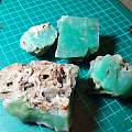 澳洲昆士蘭綠玉髓marlborough chrysoprase 原石與成品旦面