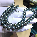 孔雀绿珍珠项链