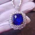 超大颗高品质糖塔，晶莹剔透，满满高级感，天然皇家蓝蓝宝石戒指、吊坠两用！