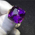 乌拉圭紫水晶戒指 浓郁紫