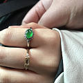 送我妹妹的几枚戒指，放寒假了试戴下，小钻戒10号，翡翠12号，帕帕拉恰13号...
