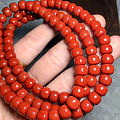 瓦西南红老型珠108链，精工老型珠，柿子红🈵色🈵肉，尺寸8➕