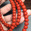 瓦西南红老型珠108链，精工老型珠，柿子红🈵色🈵肉，尺寸8➕