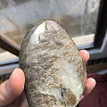 和田玉籽料原石山水摆件