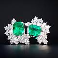 ##中颐天然Muzo Green哥伦比亚祖母绿耳钉## 2.33ct GRS...