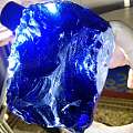 咱的藏品 珍贵的 蓝玻璃陨石