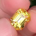 【皇家蓝彩宝】5.1克拉无烧黄色蓝宝石，金灿灿的golden yellow