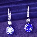 【皇家蓝彩宝】客订欣赏，简约大气的蓝宝石耳环
