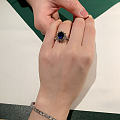 秀～婚戒💍蓝宝石戒指戴妃款😄