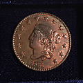 新入一枚1831年美国一分大铜币。