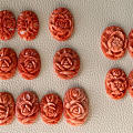 稀有款-日本珊瑚雕刻协会柴田晚仙作品