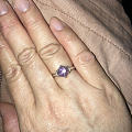 无烧星光紫色蓝宝石戒指