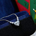 爱要有“礼”才完美，心形钻石项链，520最佳礼物，0.5克拉 顶级D色 SI...