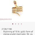 求段代，18K金 灵蛇戒指，拍卖行也没介绍年代，反正喜欢，已收下，谢谢额