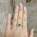 今天收到了新镶的祖母绿戒指