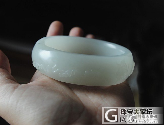找到个一级白无结构超脂润的油膏籽镯不容易啊_手镯和田玉