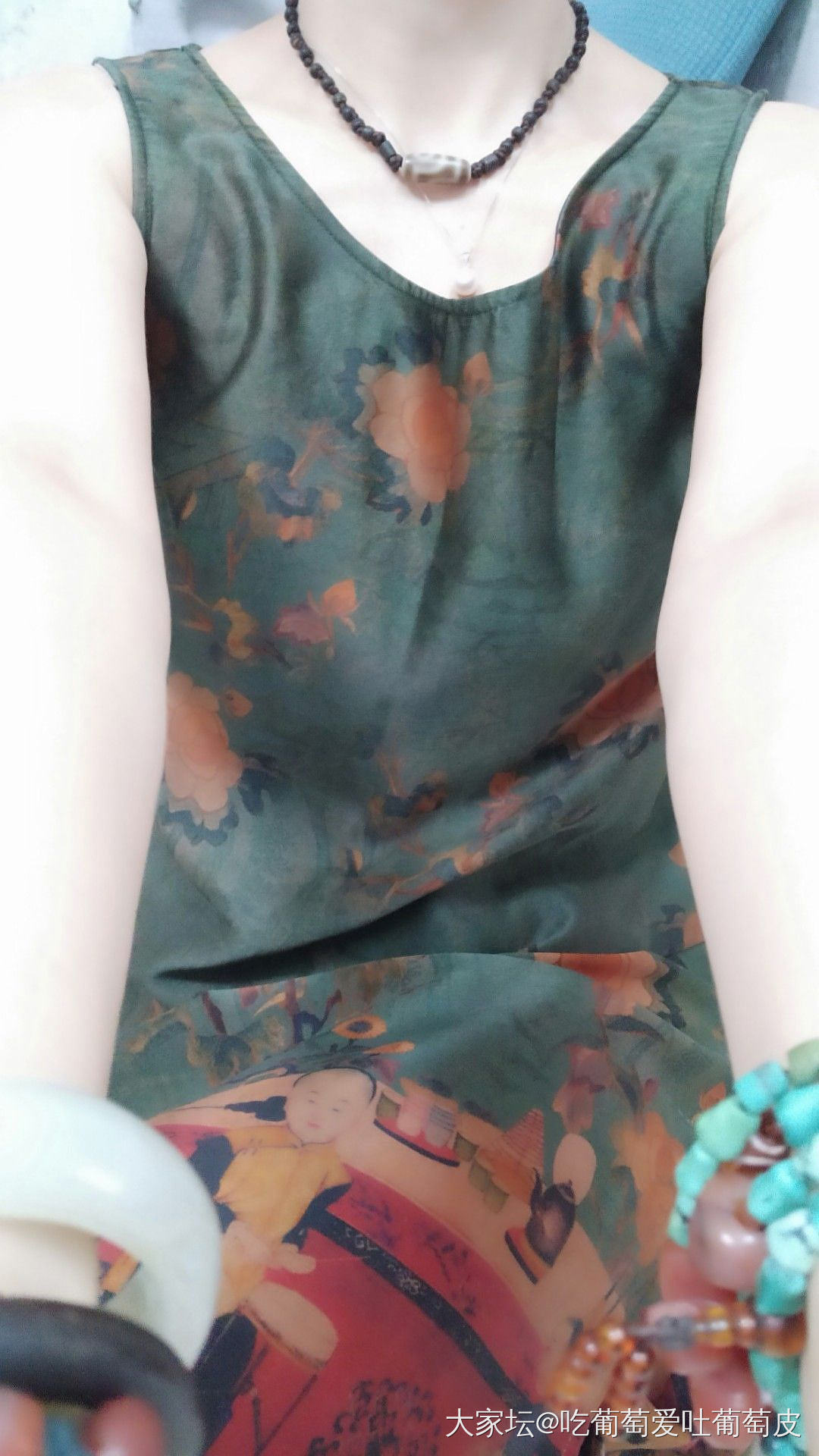 wuma同款香云纱背心裙二选一_穿搭