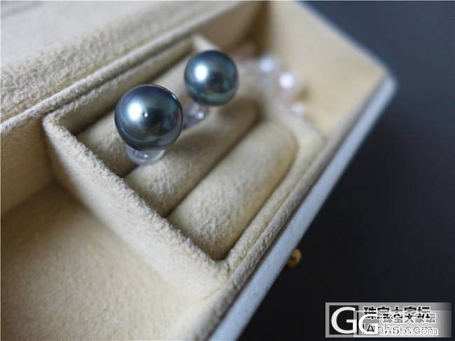 三千世界---特惠 8.5mm 大溪地海水珍珠耳钉_三千世界