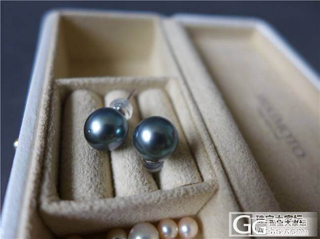 三千世界---特惠 8.5mm 大溪地海水珍珠耳钉_三千世界
