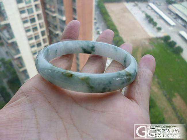 糯种飘散花5.15CM手镯_手镯翡翠
