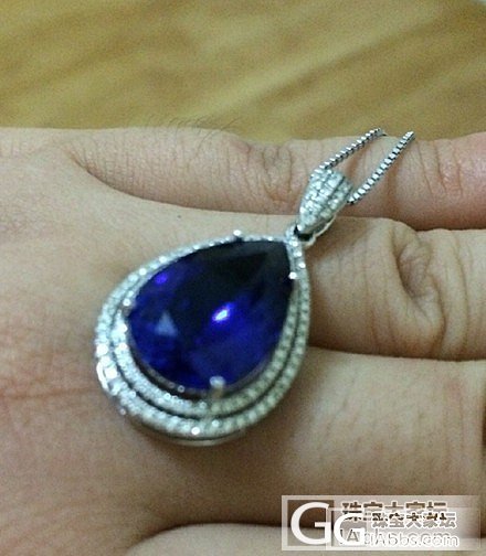 8.7ct水滴，第一次买的坦桑石，大神们给看看值不值_刻面宝石挂件坦桑石