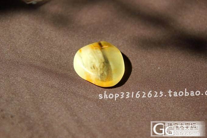 波兰正品天然琥珀蜜蜡 925银裸石吊坠挂件_文玩