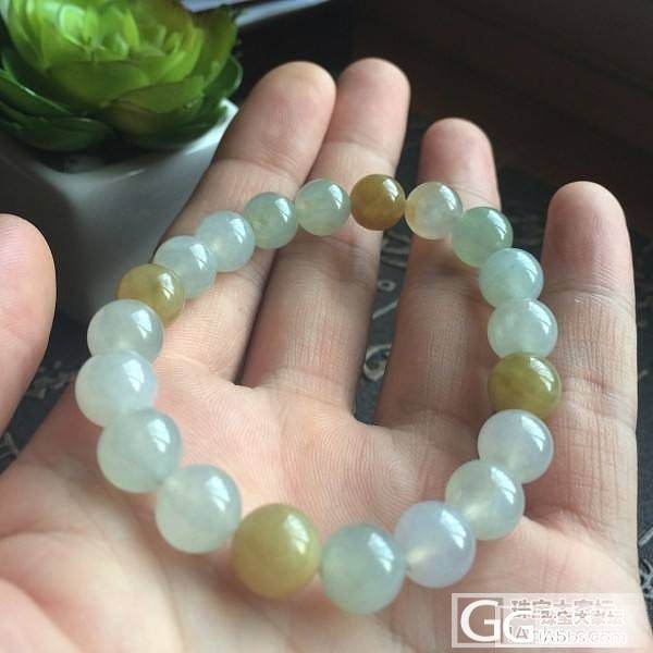 【鹅鹅翡翠】冰黄手串9.5mm_翡翠