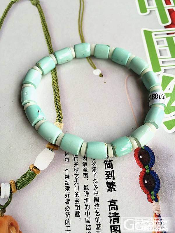 【函函家】原矿绿松石桶珠高瓷淡蓝桶珠手串_函函家玉石铺